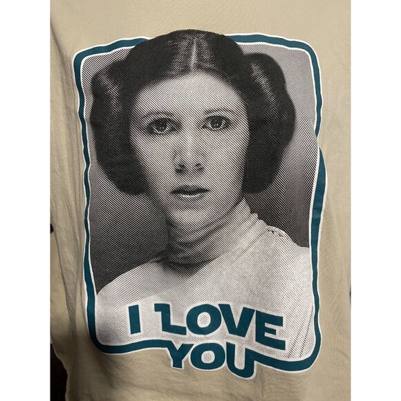 Disney Parks Star Wars Princess Leia I Love You Adult Shirt Sz 2XL SOFT COMFY - Picture 3 of 8